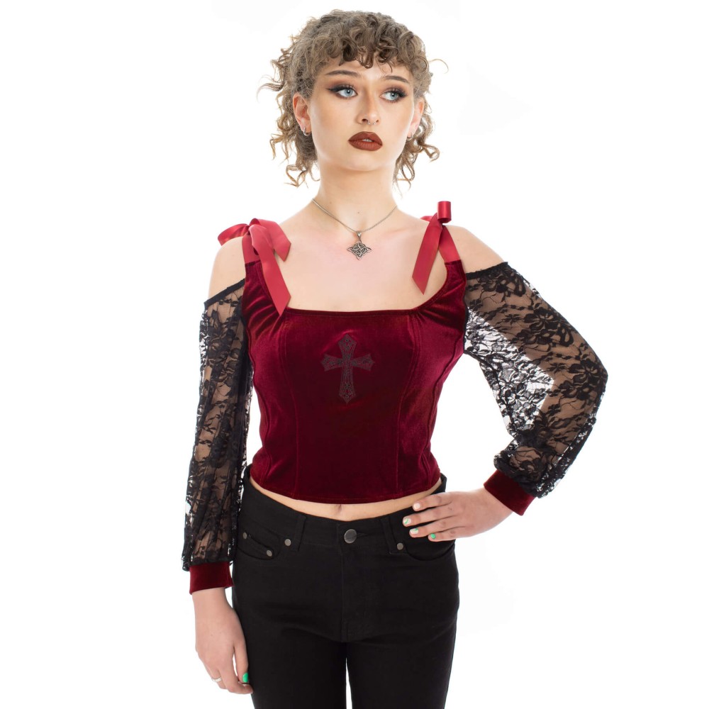Poizen Industries - Drusilla Corset top - Red